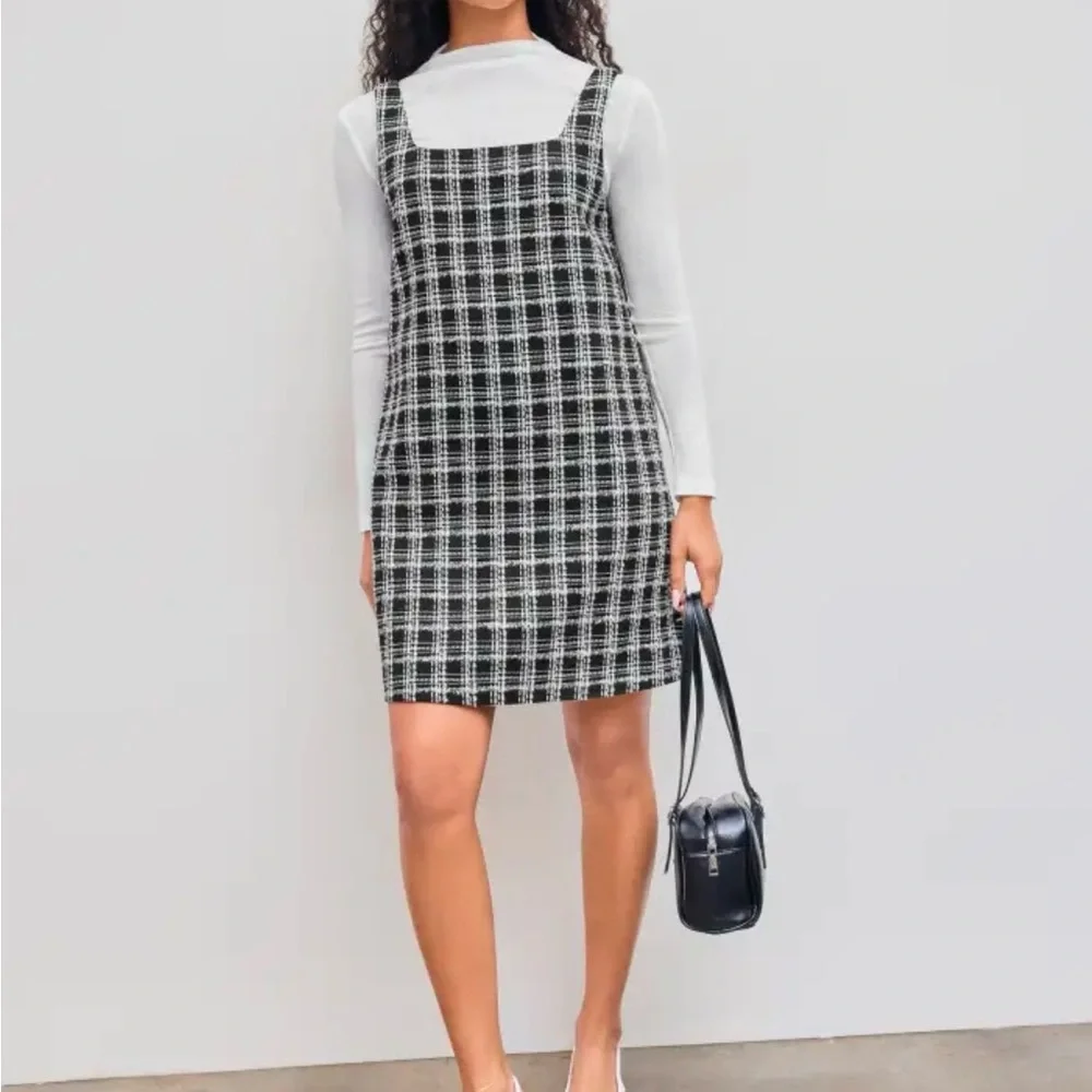 Tracy Evans Vintage Black and White Plaid Mini Dress - Picture 5 of 5